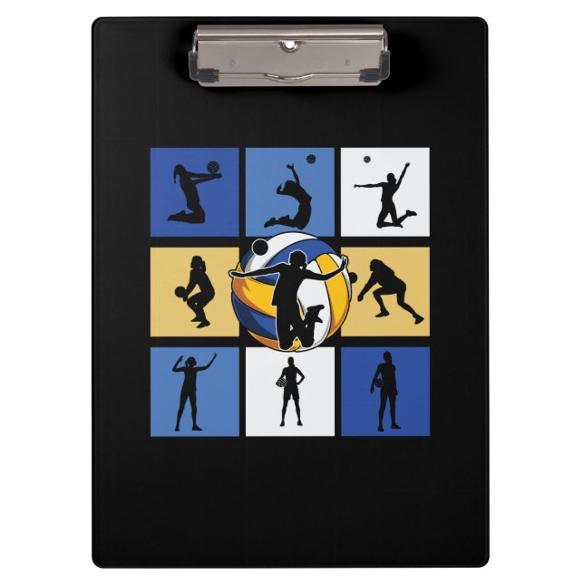 Volleyball Player | Volleyball Circle Clipboard (Front)