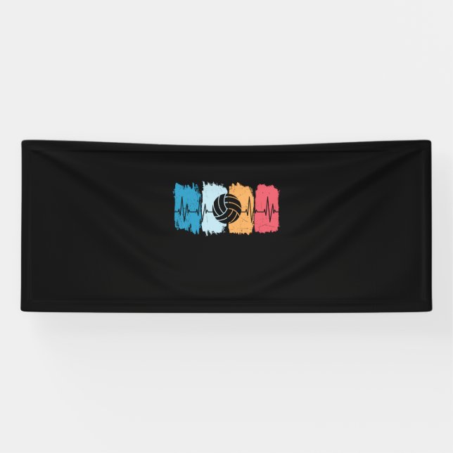 Volleyball Player | Volleyball Heartbeat Banner (Horizontal)