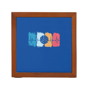 Volleyball Player Volleyball Heartbeat Desk Organizer