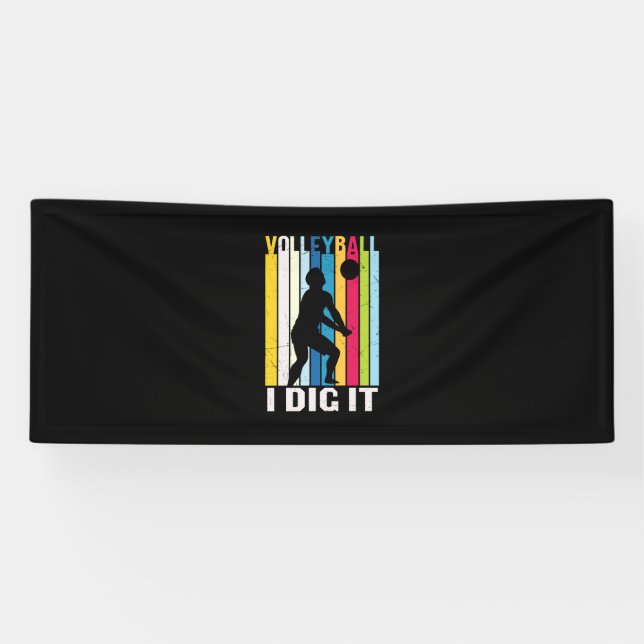 Volleyball Player | Volleyball I Dig It Banner (Horizontal)