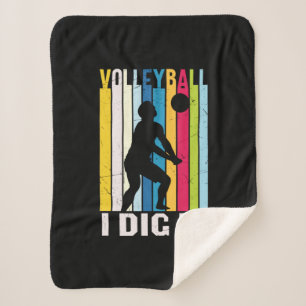 Volleyball Player Volleyball I Dig It Sherpa Blanket