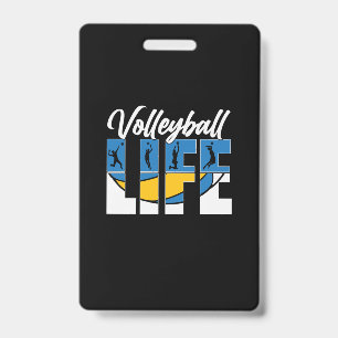 Volleyball Player Volleyball Life Badge