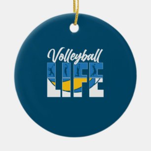 Volleyball Player Volleyball Life Ceramic Ornament