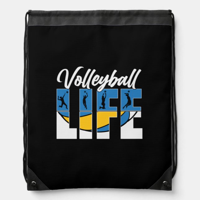 Volleyball Player | Volleyball Life Drawstring Bag (Front)