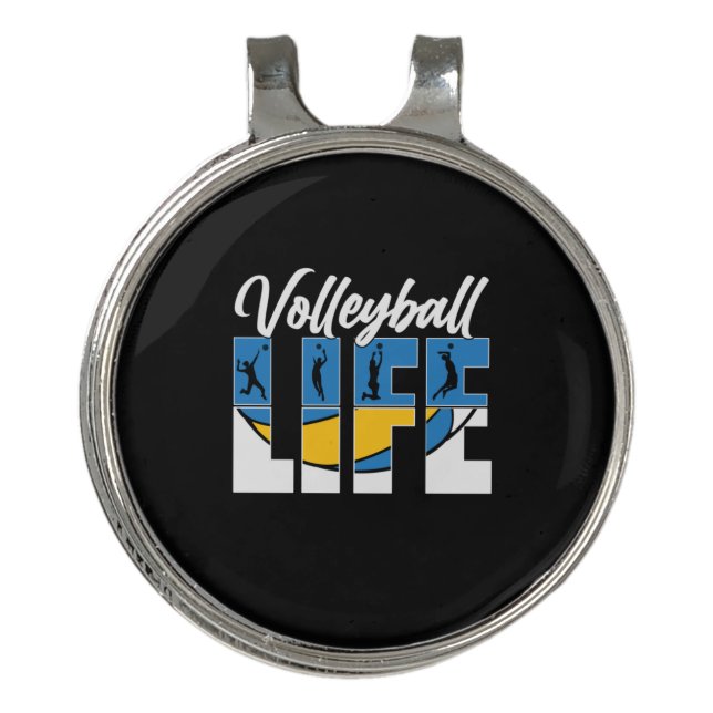 Volleyball Player | Volleyball Life Golf Hat Clip (Front)