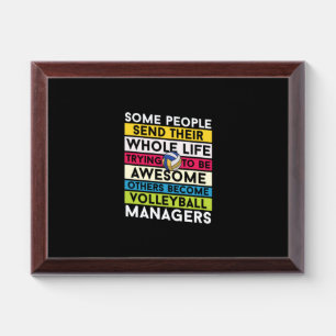 Volleyball Player Volleyball Managers Award Plaque
