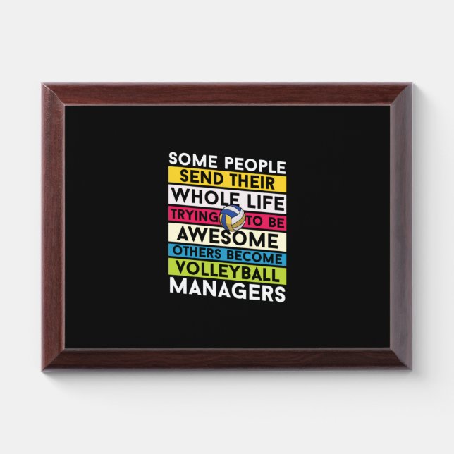 Volleyball Player | Volleyball Managers Award Plaque (Horizontal)