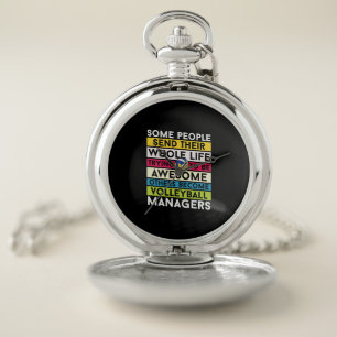 Volleyball Player Volleyball Managers Pocket Watch