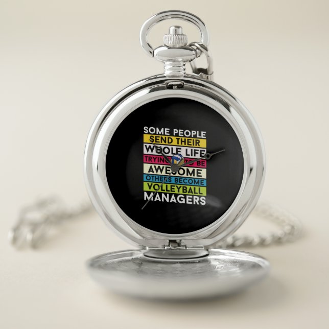 Volleyball Player | Volleyball Managers Pocket Watch (Inside)
