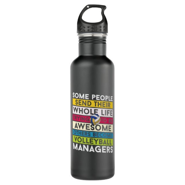 Volleyball Player | Volleyball Managers Stainless Steel Water Bottle (Front)