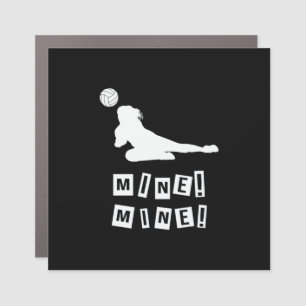 Volleyball Player   Volleyball Mine Car Magnet