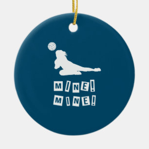 Volleyball Player   Volleyball Mine Ceramic Ornament