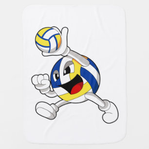 Volleyball player with Volleyball Baby Blanket