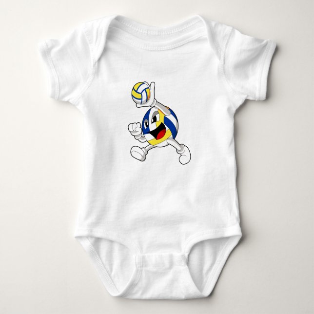 Volleyball player with Volleyball Baby Bodysuit (Front)