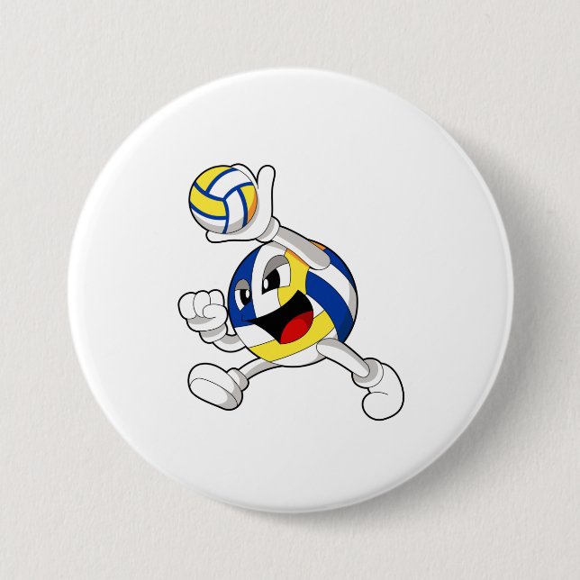 Volleyball player with Volleyball Button (Front)
