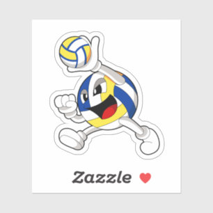 Volleyball player with Volleyball Sticker