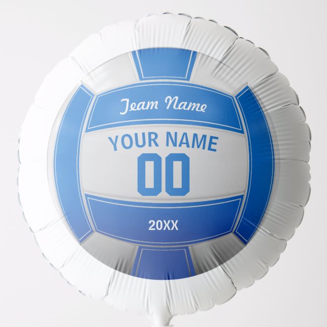 Volleyball Player's Name Year Team Blue Balloon (Front)