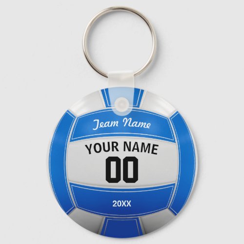 Volleyball Players Name Year Team Blue Keychain