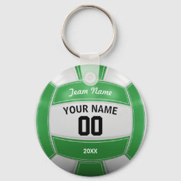 Volleyball Player's Name Year Team Green Keychain