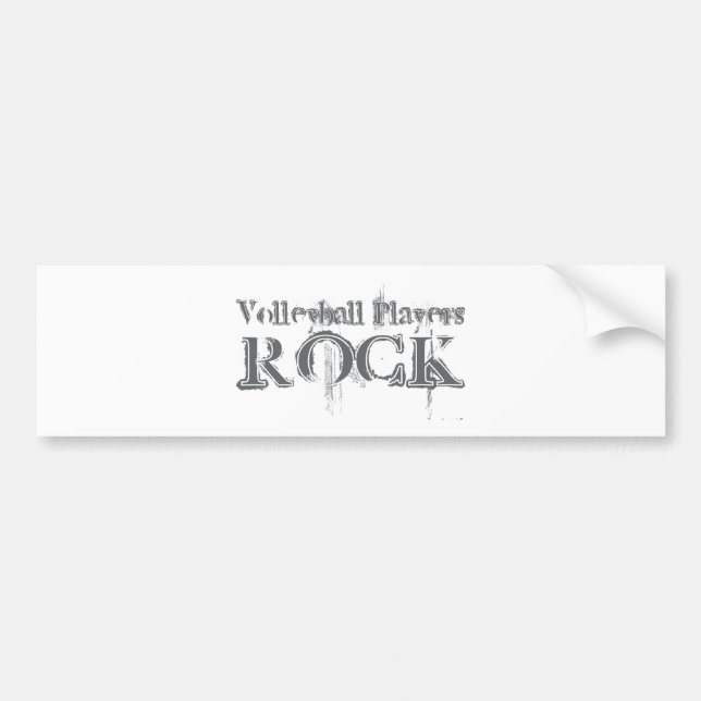 Volleyball Players Rock Bumper Sticker (Front)