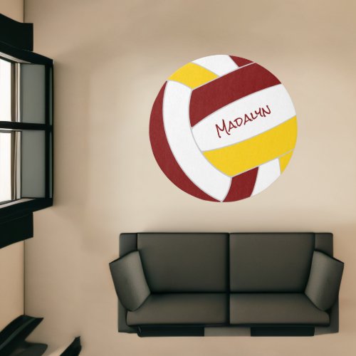 volleyball players room decor maroon gold rug