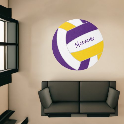 volleyball players room decor purple gold rug