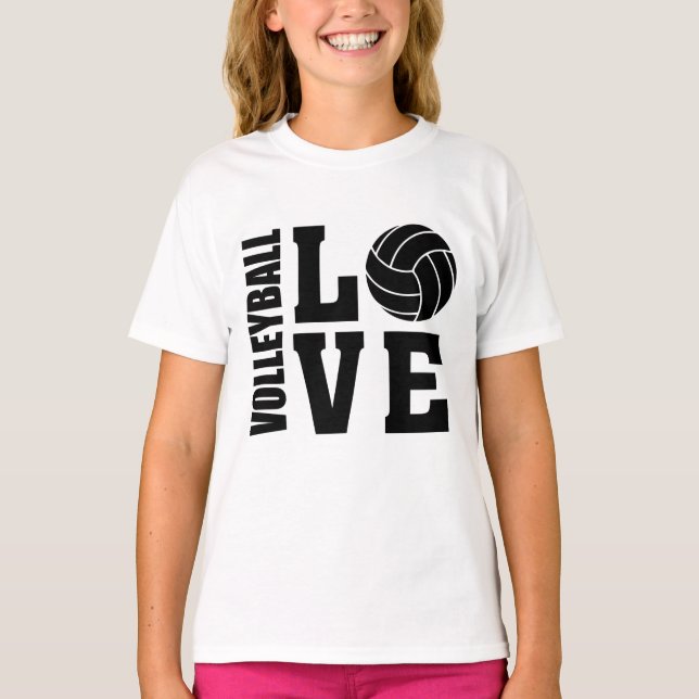 Volleyball Players, Volleyball Love T-Shirt (Front)