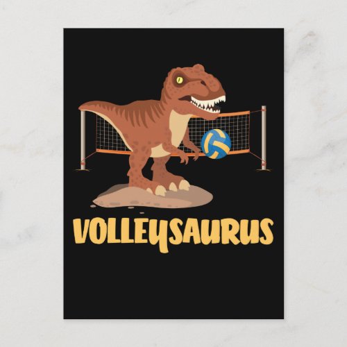 Volleyball playing Trex Funny Dino Sport Postcard