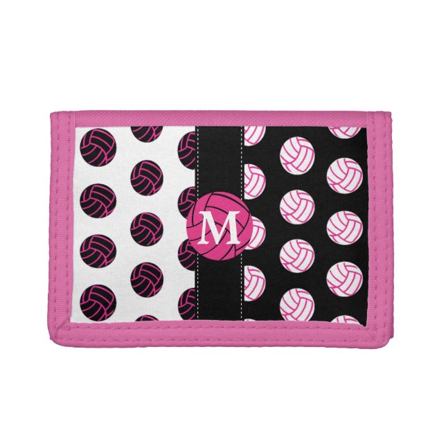 Volleyball Polka Dot Monogram Wallet (Front)