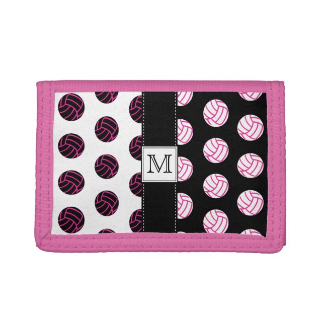 Volleyball Polka Dot Monogram Wallet (Front)