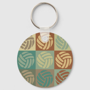 Volleyball Pop Art Keychain