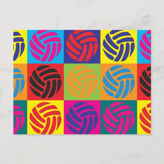 Volleyball Pop Art Postcard (Front)