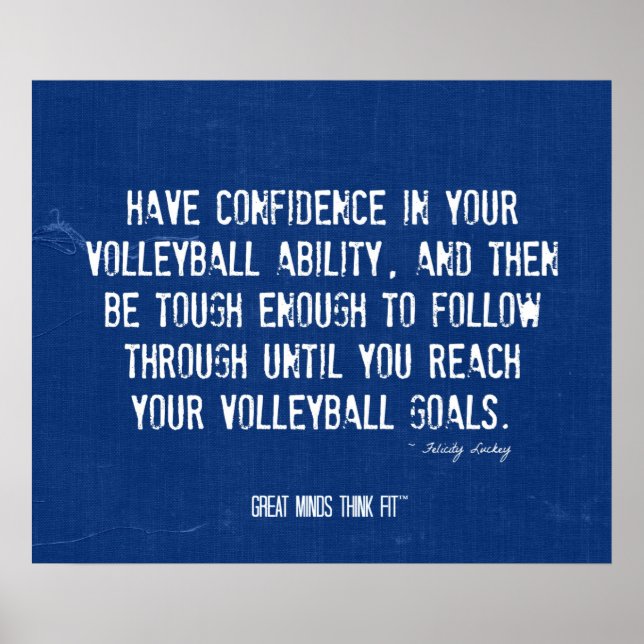 Volleyball Poster 017 - Denim Colors (Front)