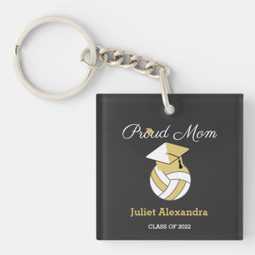 Volleyball Proud Mom graduate class of 2022  Keychain