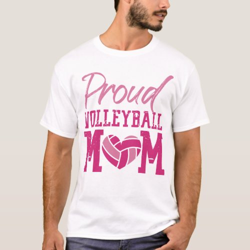 Volleyball Proud Volleyball Mom Mom Mother T_Shirt