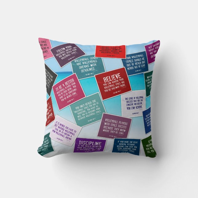 Volleyball Quotes Pillow in Colors (Front)