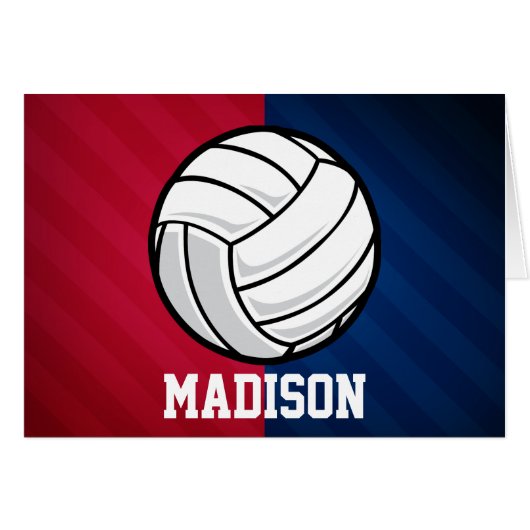 Volleyball; Red, White, and Blue Cards (Front Horizontal)