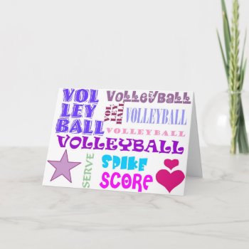 Volleyball Repeating Card by PolkaDotTees at Zazzle