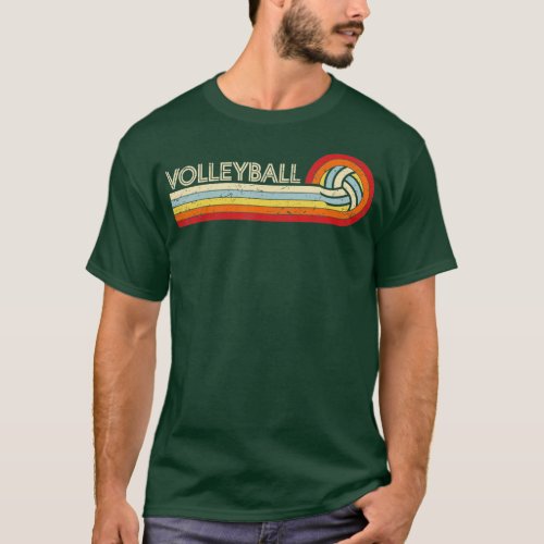 Volleyball Retro Cool Vintage ns Adults Volleyball T_Shirt