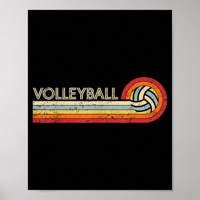 Volleyball Retro Cool Vintage Teens Adults Volleyb Poster (Front)