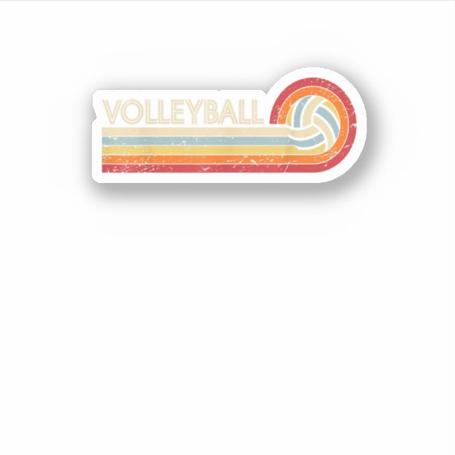 Volleyball Retro Cool Vintage Volleyball Player  Sticker (Front)