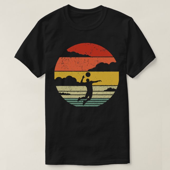 Volleyball Retro Vintage Style T-Shirt (Design Front)