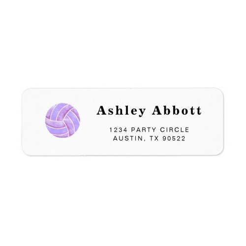Volleyball Return Address Labels
