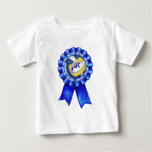 Volleyball Ribbons 1st Baby T-Shirt