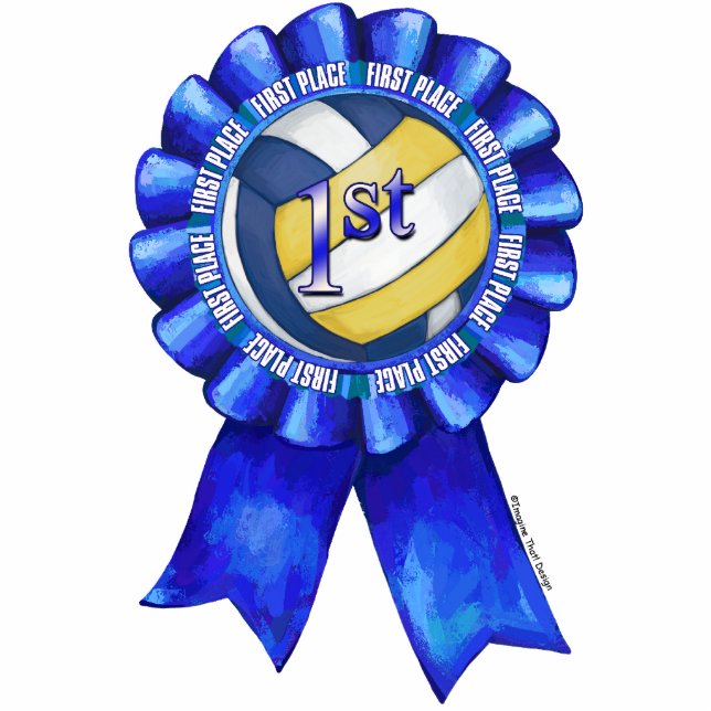 Volleyball Ribbons 1st Statuette (Front)