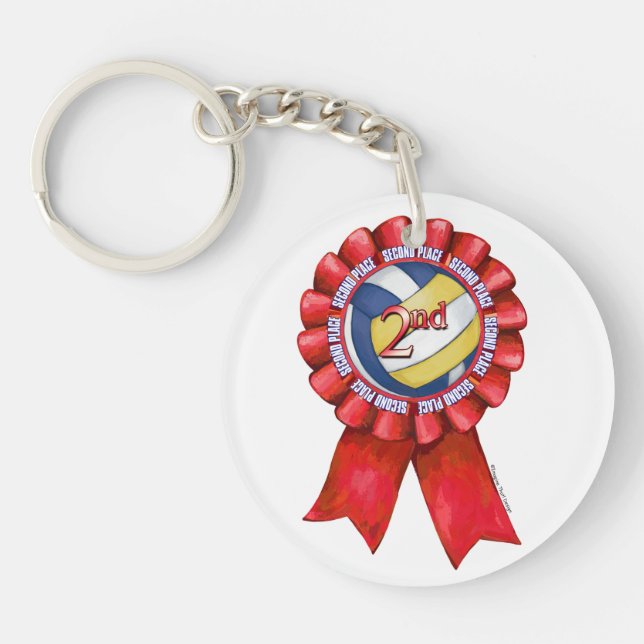 Volleyball Ribbons 2nd Keychain (Front)