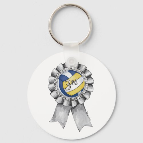 Volleyball Ribbons 3rd Keychain