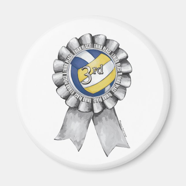 Volleyball Ribbons 3rd Magnet (Front)