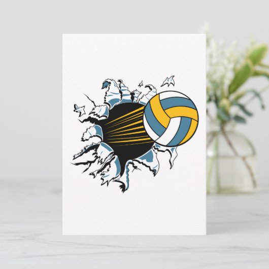 volleyball ripping through blue and gold (Standing Front)