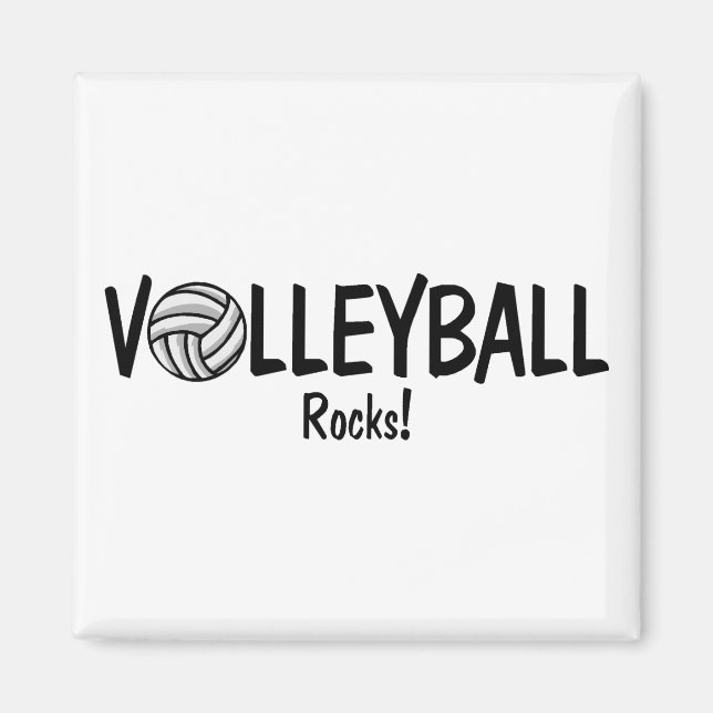 Volleyball Rocks Magnet (Front)